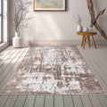 Serenity Abstract Abrasion Rug - Stone