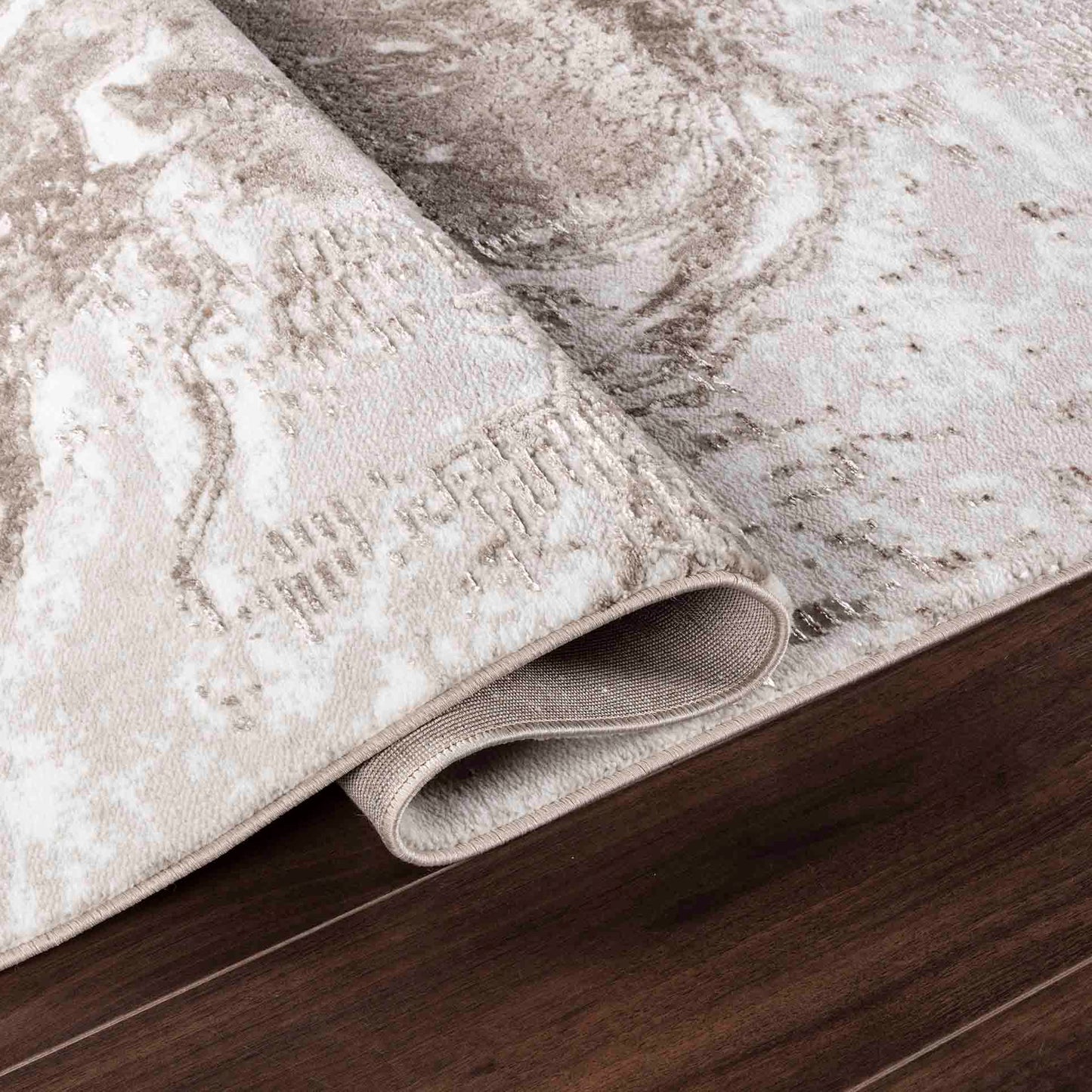Serenity Abstract Water flow Rug - Stone