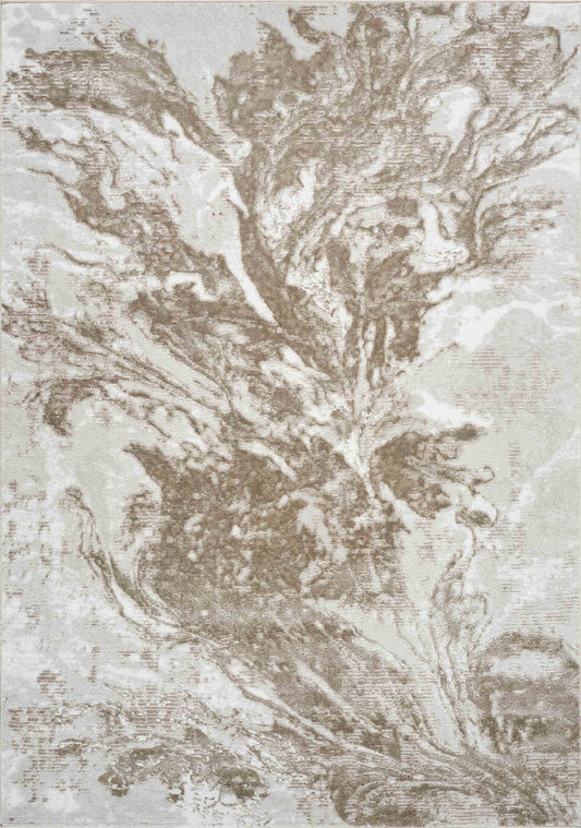 Serenity Abstract Water flow Rug - Stone