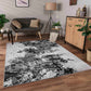 Serenity Abstract Sprayed Rug  - Black