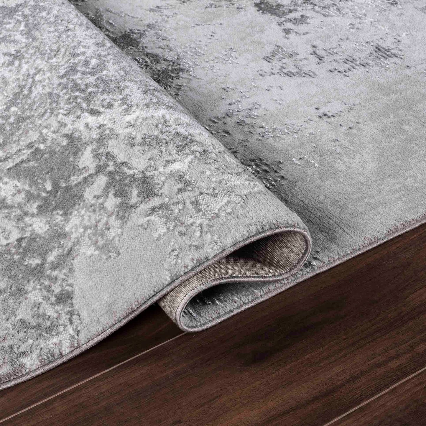 Serenity Abstract Sprayed Rug - Grey