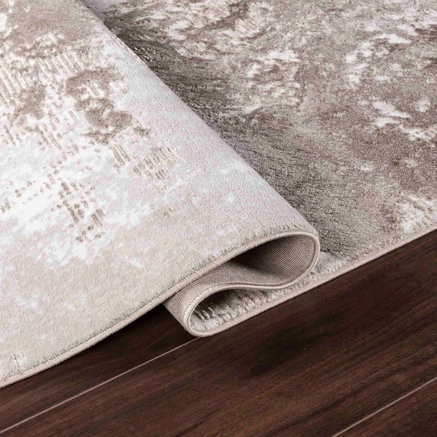 Serenity Abstract Sprayed Rug - Stone