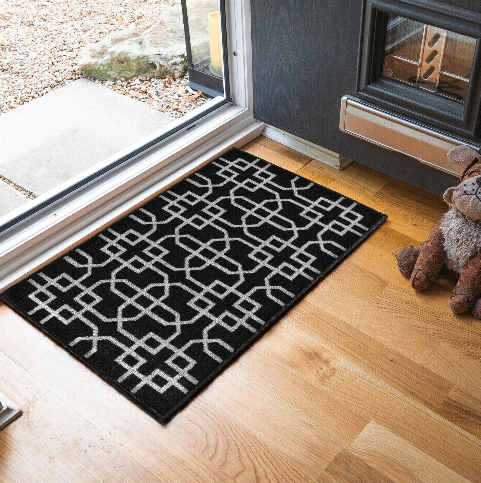 Havana Siam Trellis Door Mat - Black