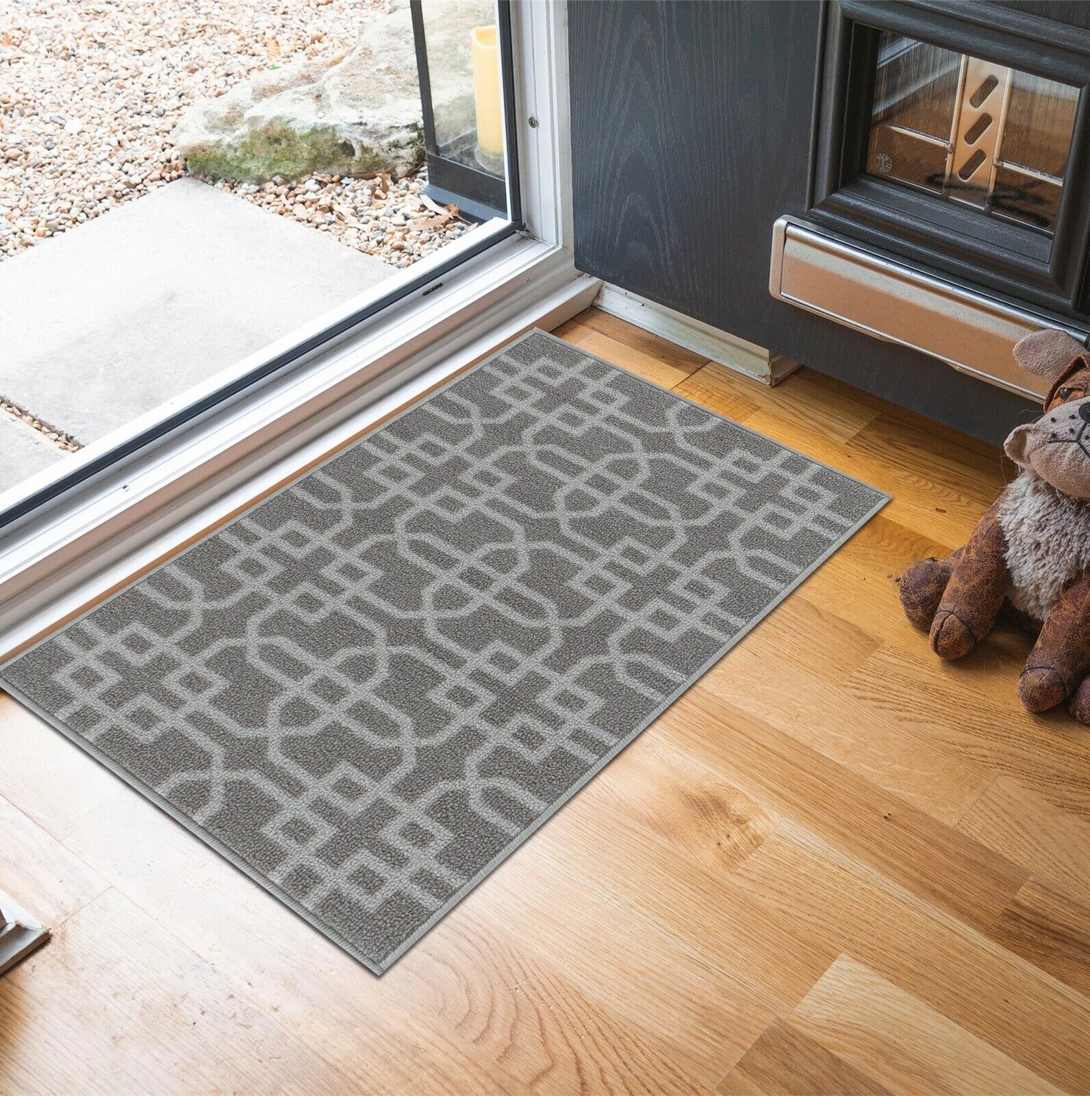 Havana Siam Trellis Door Mat - Dark Grey