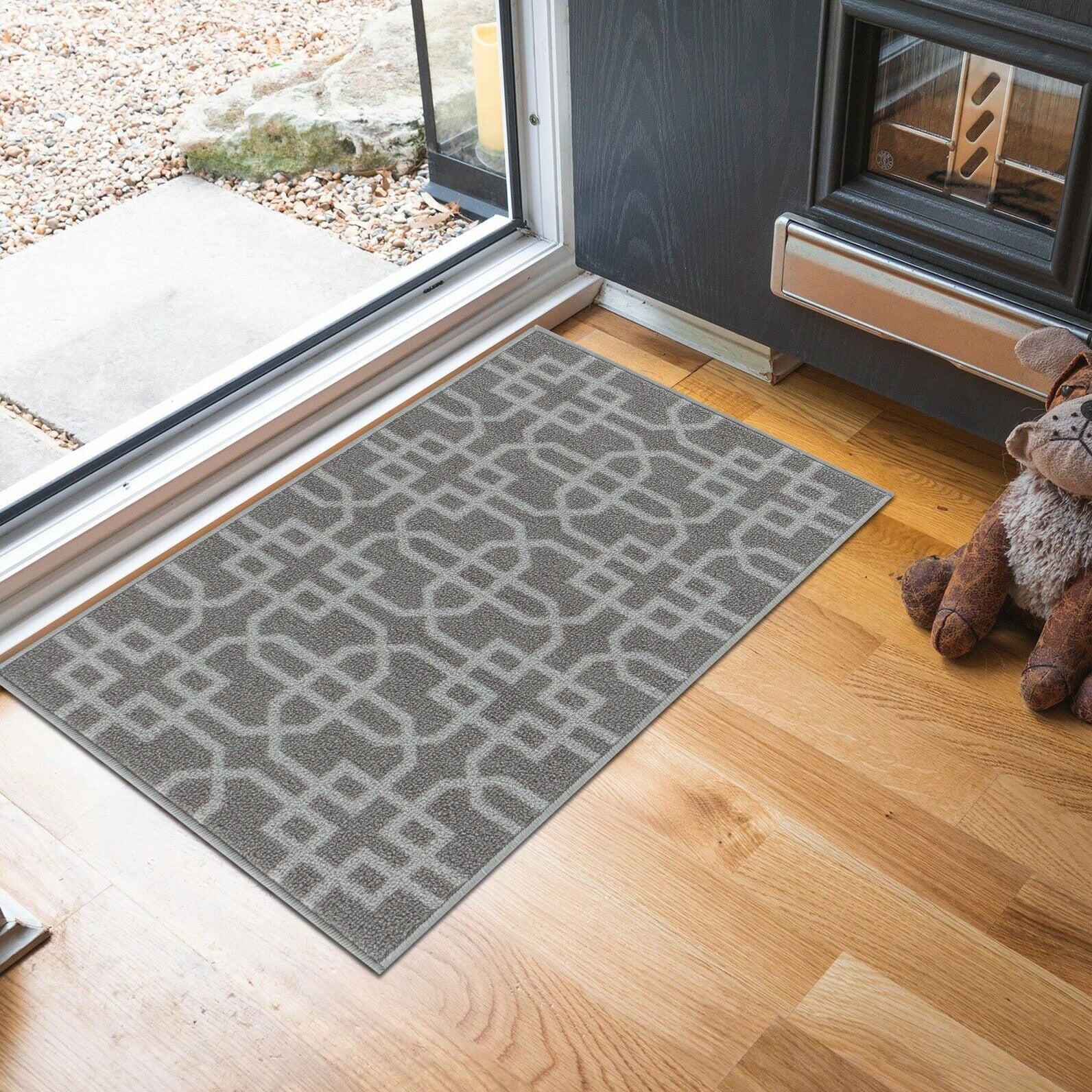 Havana Siam Trellis Door Mat - Dark Grey