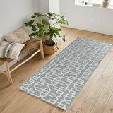 Havana Siam Trellis Door Mat - Grey Cream