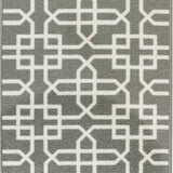 Havana Siam Trellis Door Mat - Grey Cream