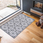 Havana Siam Trellis Door Mat - Grey Cream