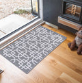 Havana Siam Trellis Door Mat - Grey Cream