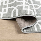 Havana Siam Trellis Door Mat - Grey Cream