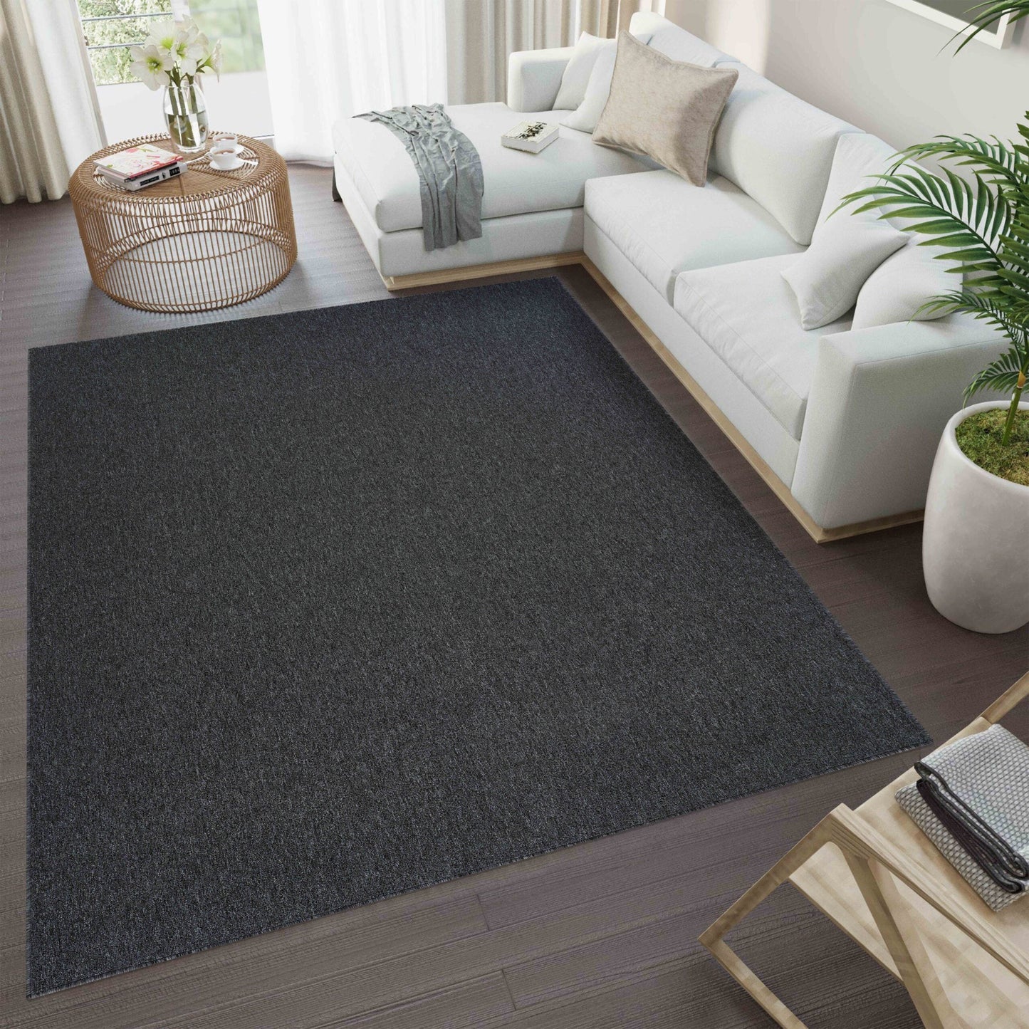 Simple Easy Care Rug - Navy