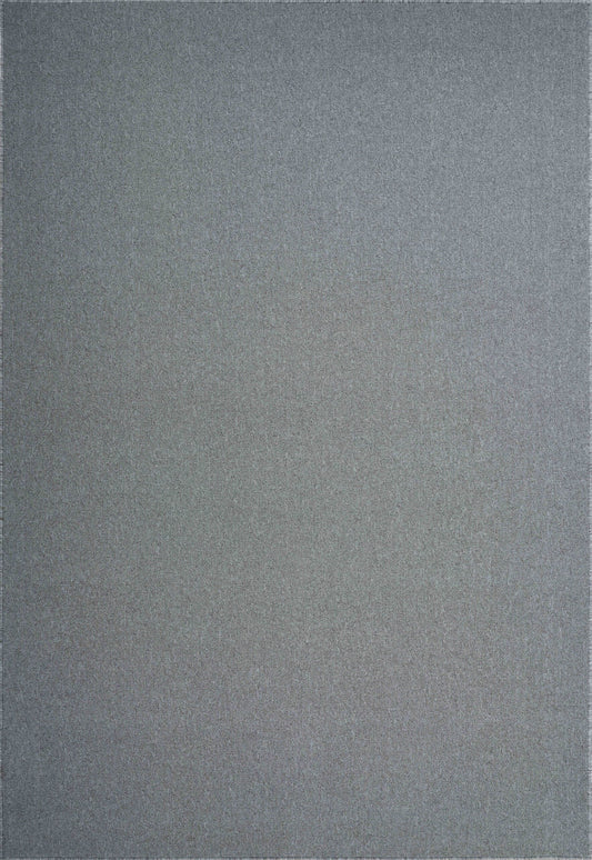 Silver Simple easy care rug, flat portrait view