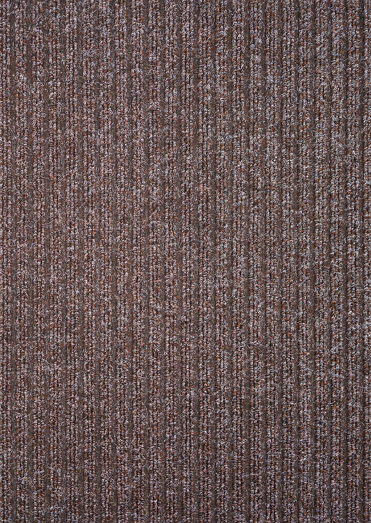 Brown Trapper Lines barrier mat, flat portrait view