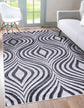 Valencia Ogee Carved Rugs - Dark Grey