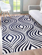 Valencia Ogee Carved Rugs - Navy