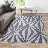 Valencia Crystal Carved Rugs - Dark Grey