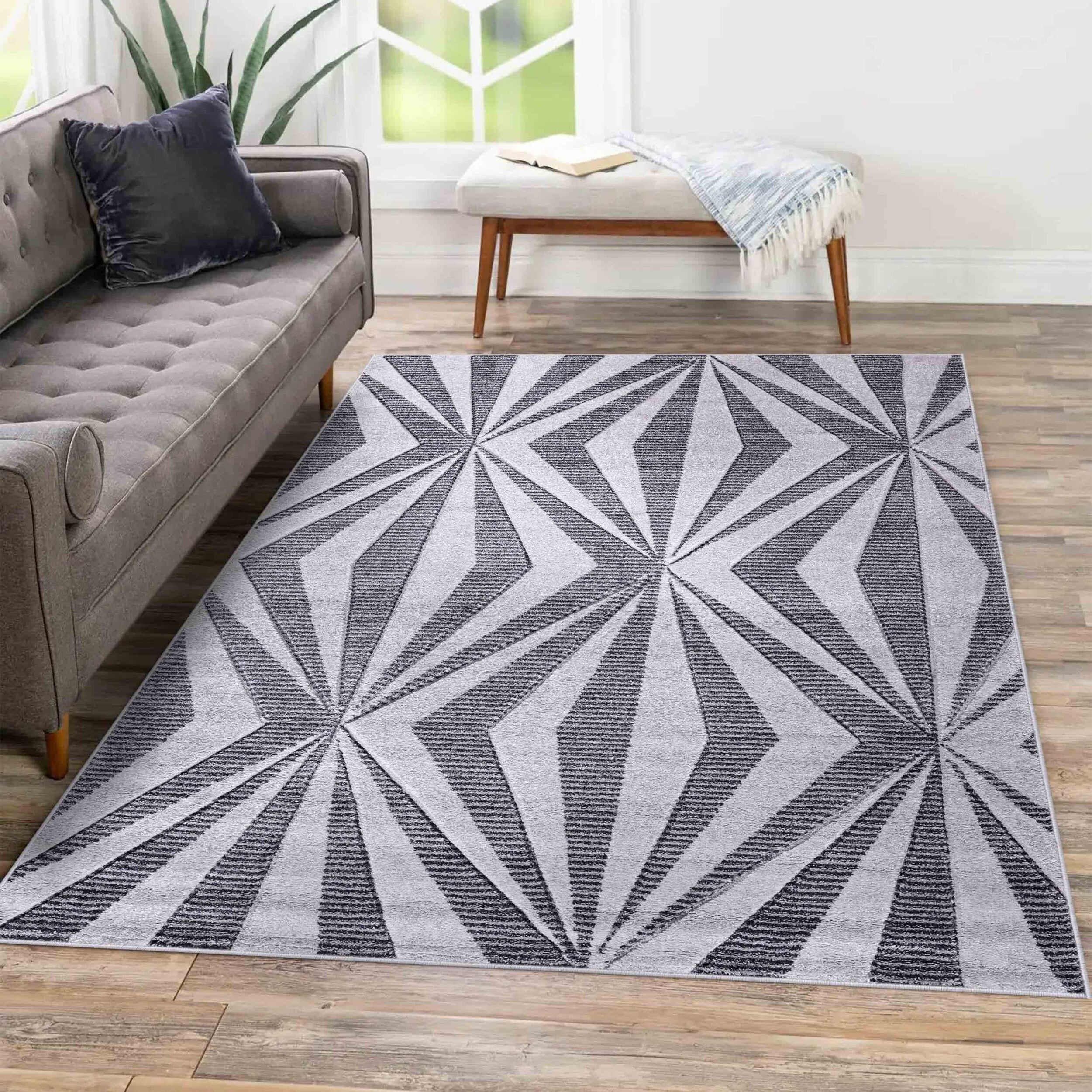 Valencia Crystal Carved Rugs - Medium Sizes