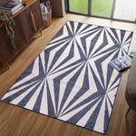 Valencia Crystal Carved Rugs - Navy