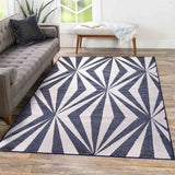 Valencia Crystal Carved Rugs - Navy