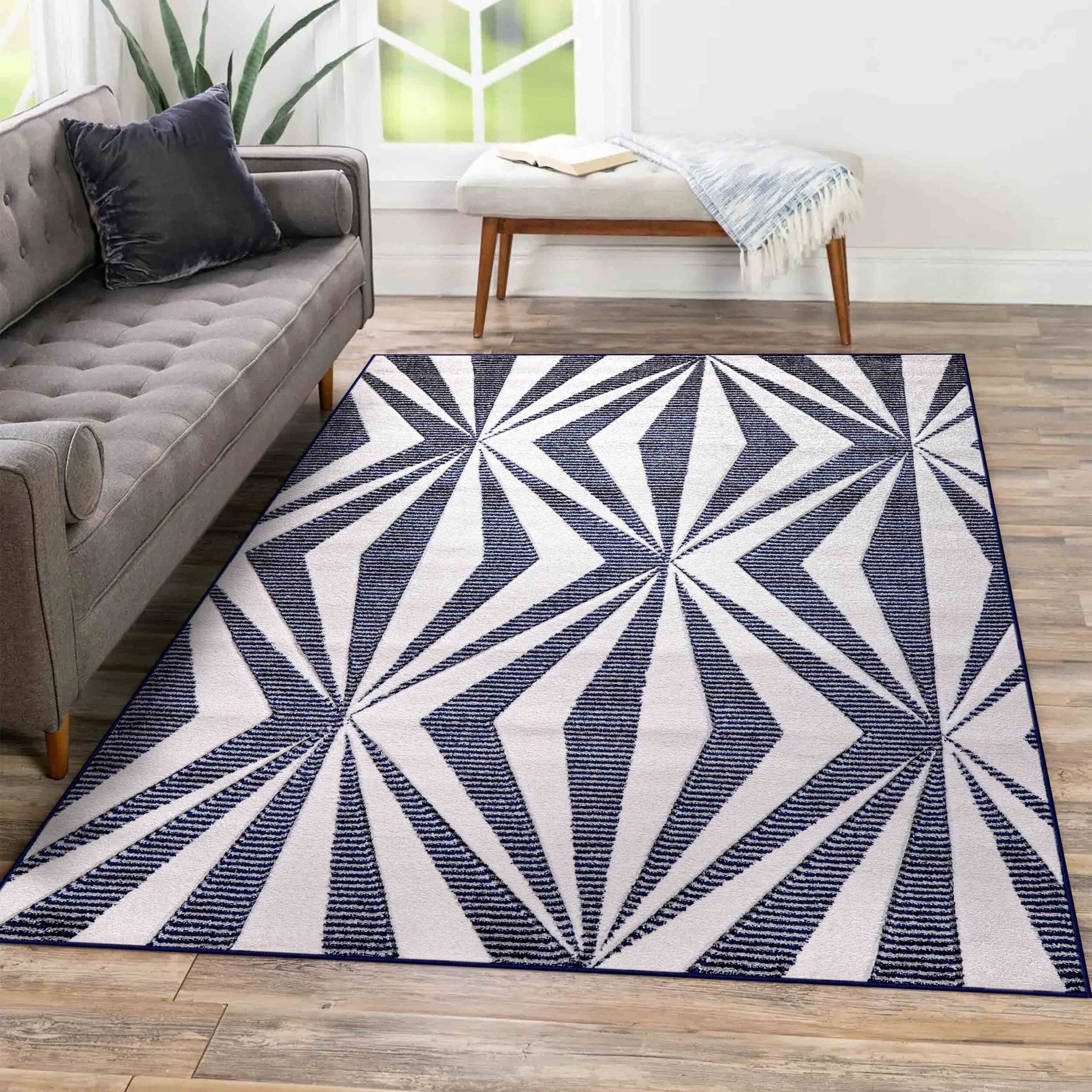 Valencia Crystal Carved Rugs - Medium Sizes