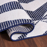 Valencia Crystal Carved Rugs - Navy