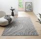 Anthracite Vellure Marble textured geometric rug, in a room setting 2