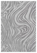 Anthracite Vellure Marble textured geometric rug, top-down view