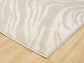 Cream Vellure Marble textured geometric rug, corner fold detail