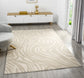 Cream Vellure Marble textured geometric rug, in a room setting 2