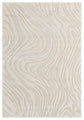Cream Vellure Marble textured geometric rug, top-down view