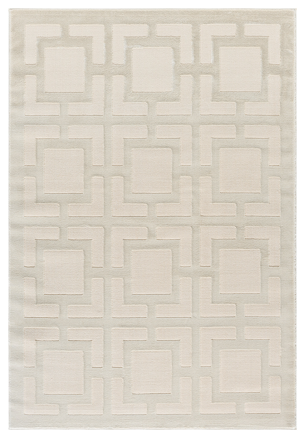 Vellure Textured Geometric Rug - Maze Grey