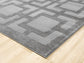 Vellure Textured Geometric Rug - Maze Grey