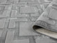 Vellure Textured Geometric Rug - Maze Grey