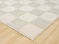 Vellure Textured Geometric Rug - Grid Cream