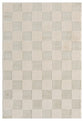 Vellure Textured Geometric Rug - Grid Cream