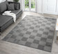 Vellure Textured Geometric Rug - Grid Cream