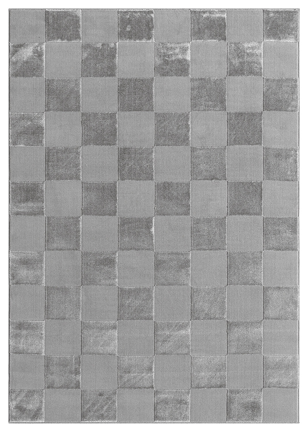 Vellure Textured Geometric Rug - Grid Cream