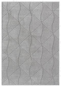 Anthracite Vellure Pyramid textured geometric rug, top-down view