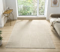 Vellure Textured Geometric Rug - Pyramid Cream