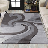 Valencia Swirl Caved Rug - Medium