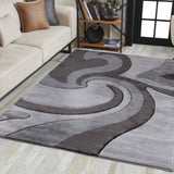 Valencia Swirl Caved Rug - Medium