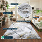 Emperor Metallic Abstract Rug - Picasso Silver