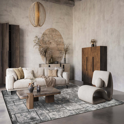 Belgravia Metallic Rug - Cobble Anthracite