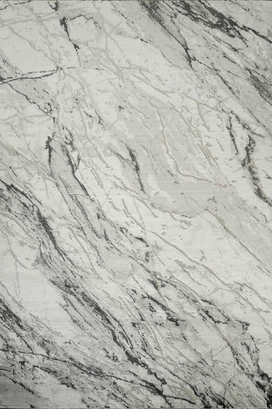 Novu Metallic Abstract Rug - Valley Grey