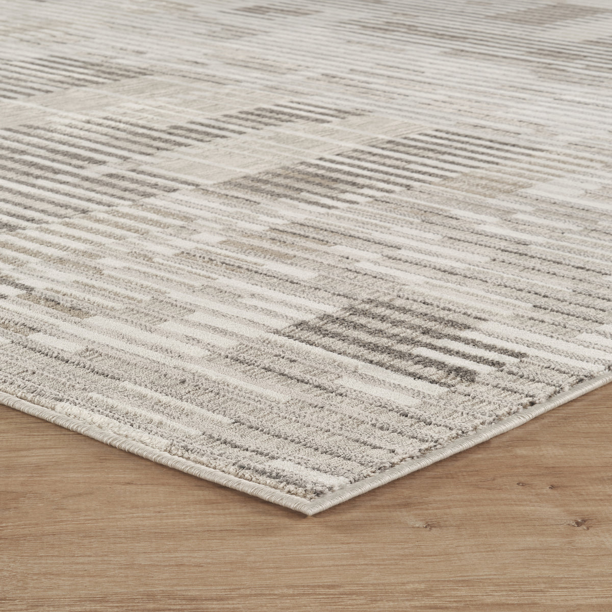 Dark Grey Mayfair Matrix metallic rug, styled view 10