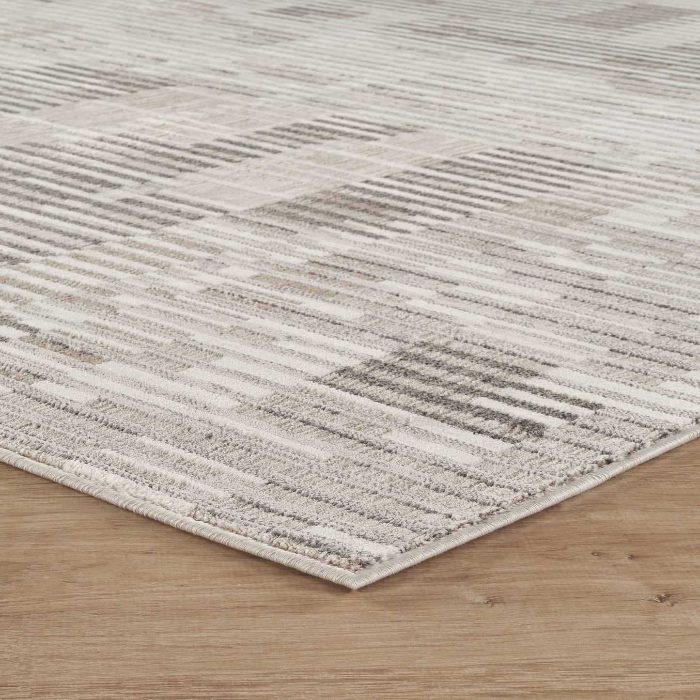 Dark Grey Mayfair Matrix metallic rug, styled view 10