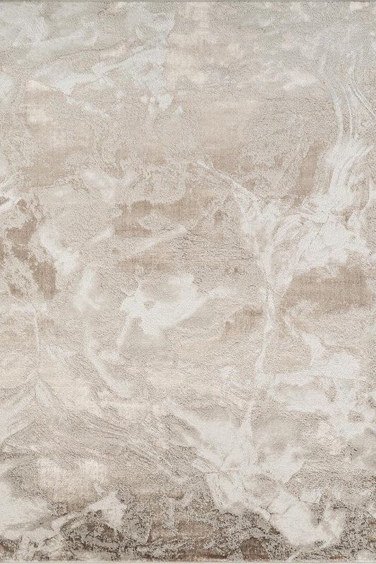 Elysium Nebula metallic abstract rug, styled view 2