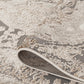 Elysium Astral metallic abstract rug, styled view 3
