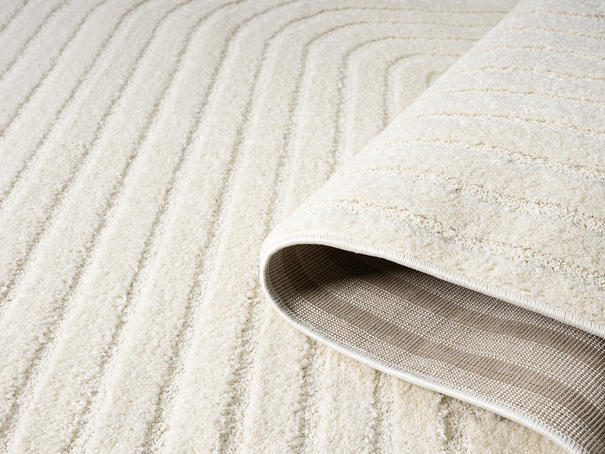 Aya Scandinavian Vertex modern rug, styled view 3
