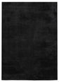 Black Comfy fluffy rug, flat portrait view